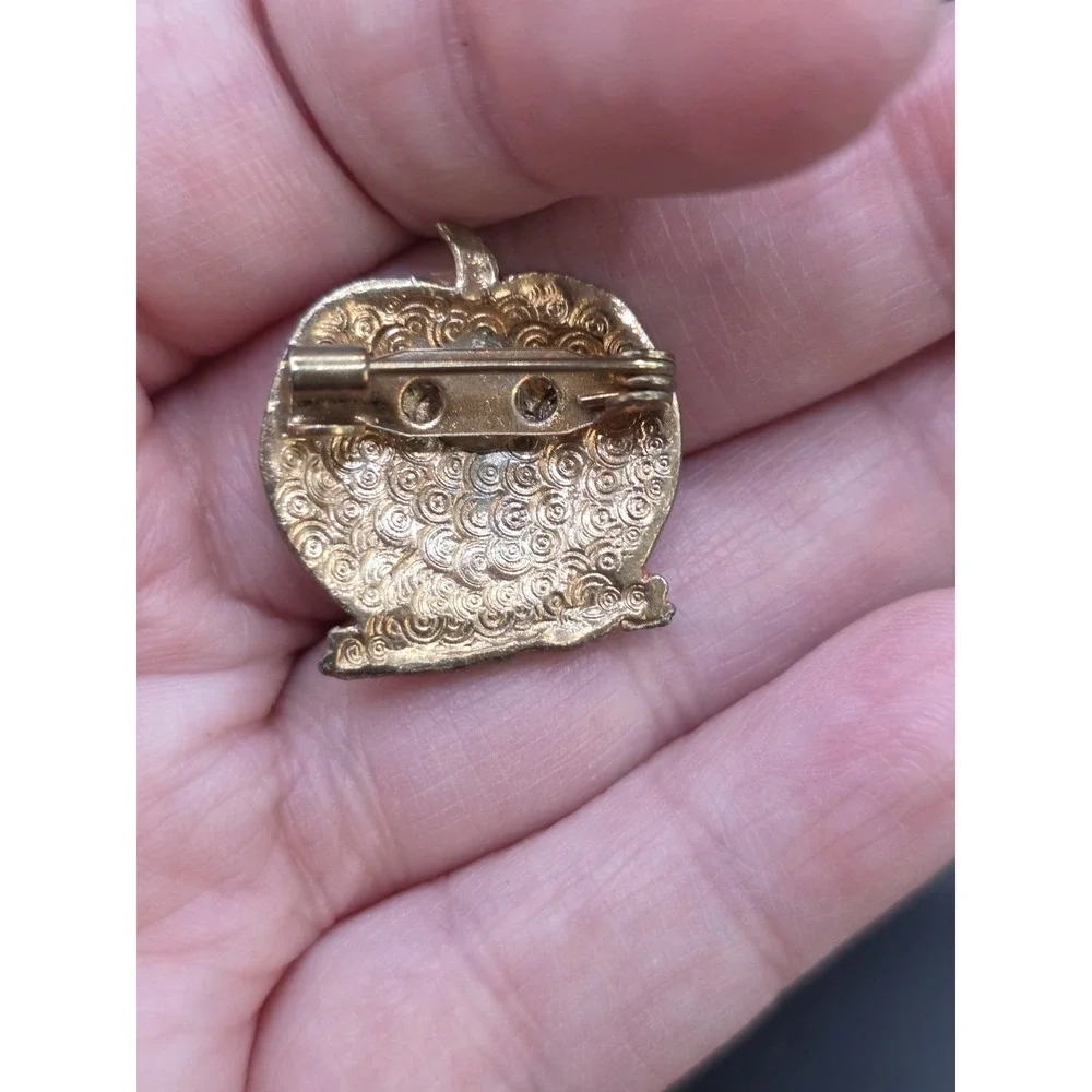 Jack-O-Lantern Sparkling Enamel Gold Tone Pin/Brooch